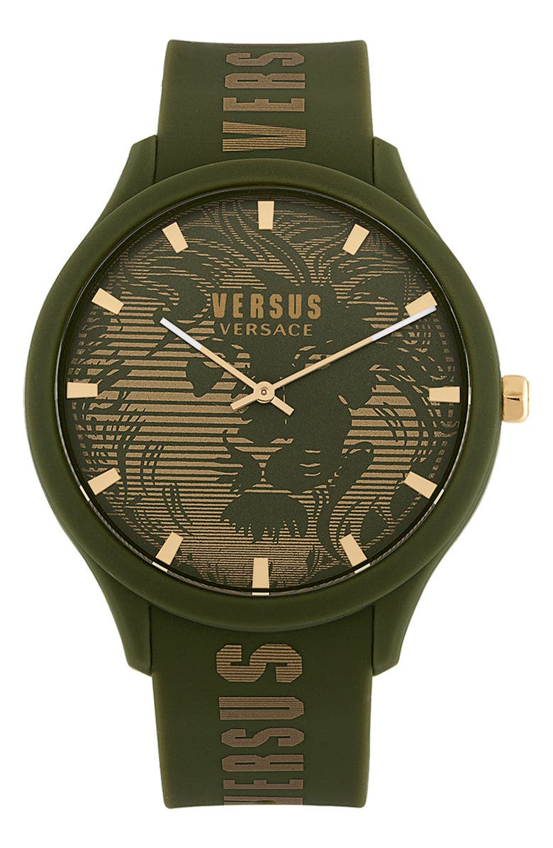 VERSUS Versace Domus Silicone Strap Watch, 44mm, Main, color, 