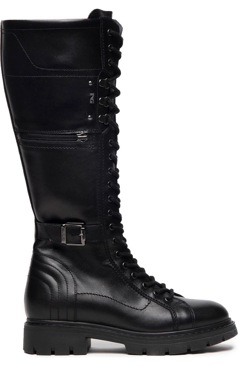 NeroGiardini Lace-Up Buckle Combat Boot, Alternate, color,