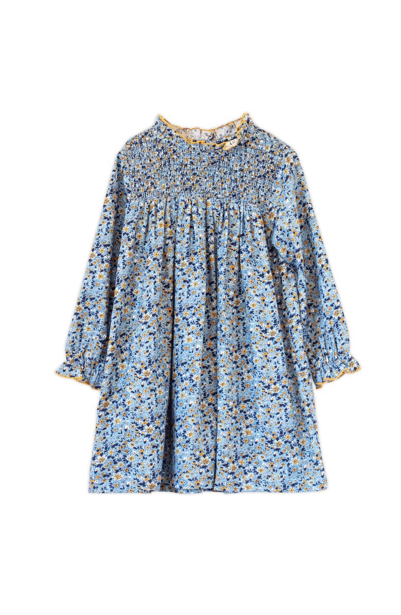 Beet World Little Kid Smocked Long Sleeves Dress, Main, color, 