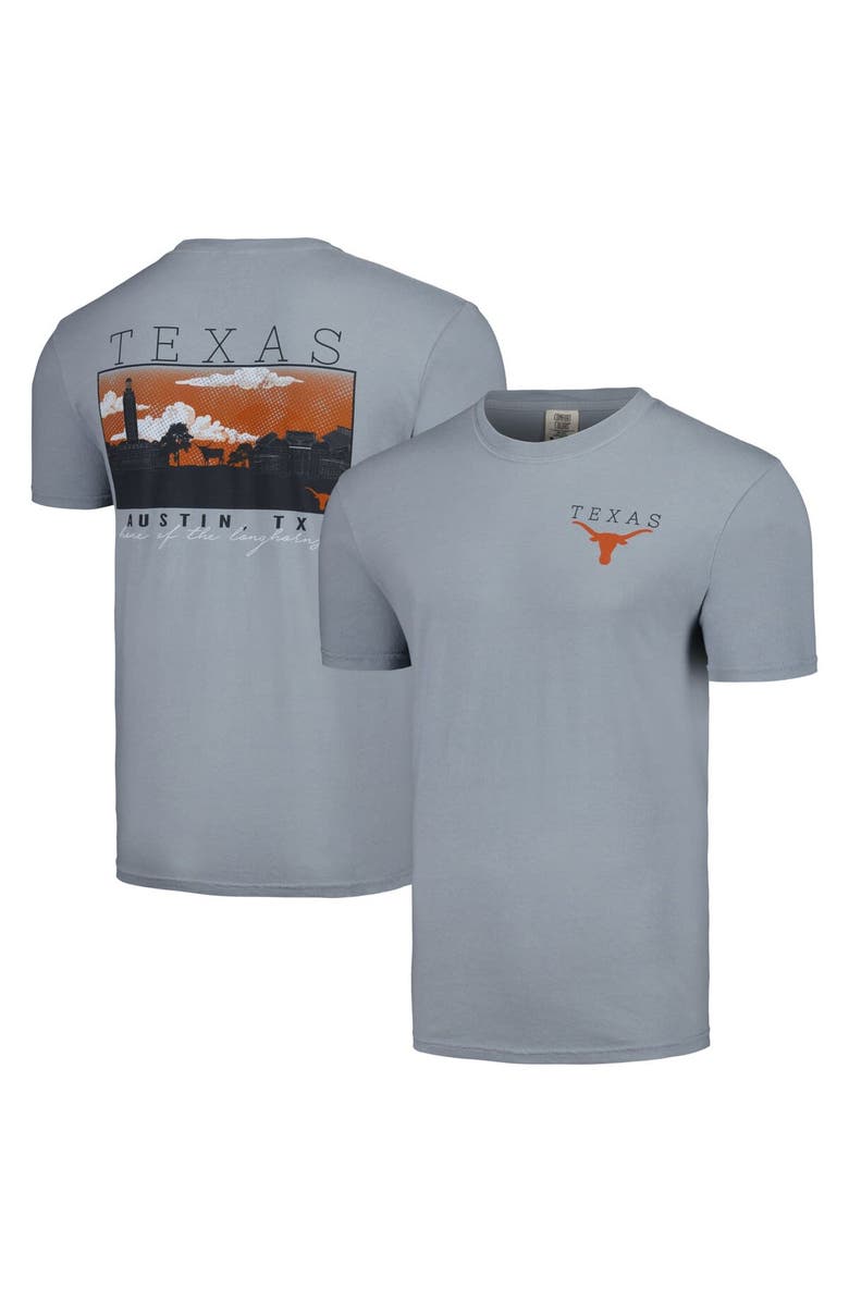 IMAGE ONE Men's Gray Texas Longhorns Campus Scene Comfort Colors T-Shirt, Main, color, Gray