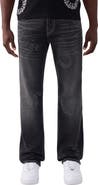 True Religion Ricky Crystal Logo Straight Leg Jeans