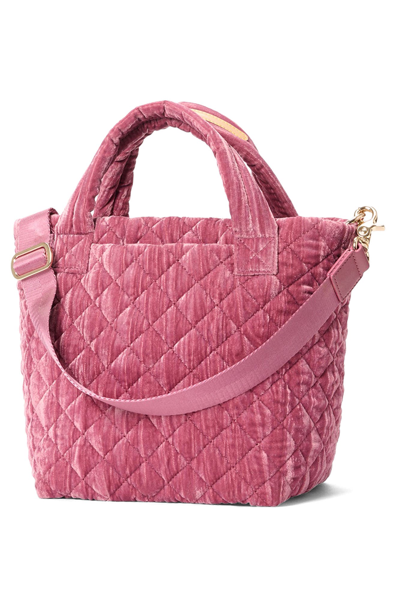 MZ Wallace Mini Metro Deluxe Quilted Velvet Tote Bag, Alternate, color, 