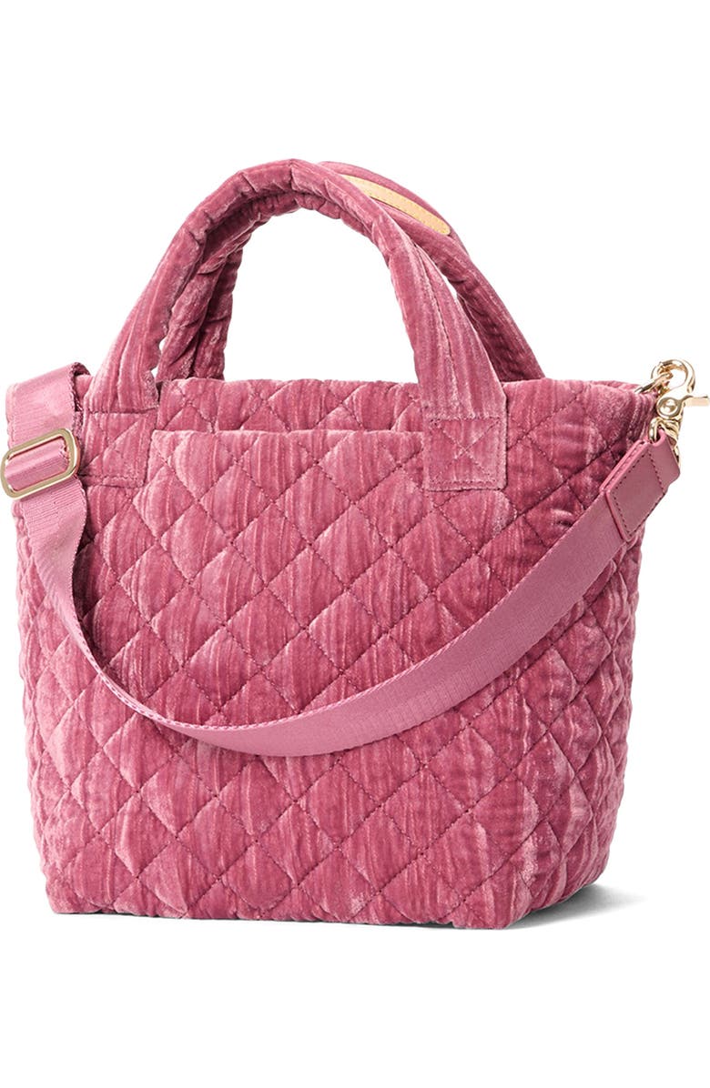 MZ Wallace Mini Metro Deluxe Quilted Velvet Tote Bag, Alternate, color,