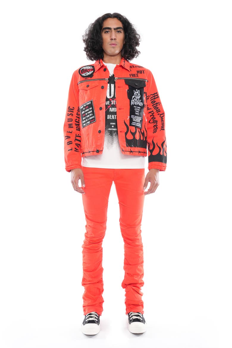 Paz Type II Denim Jacket, Alternate, color, CORAL