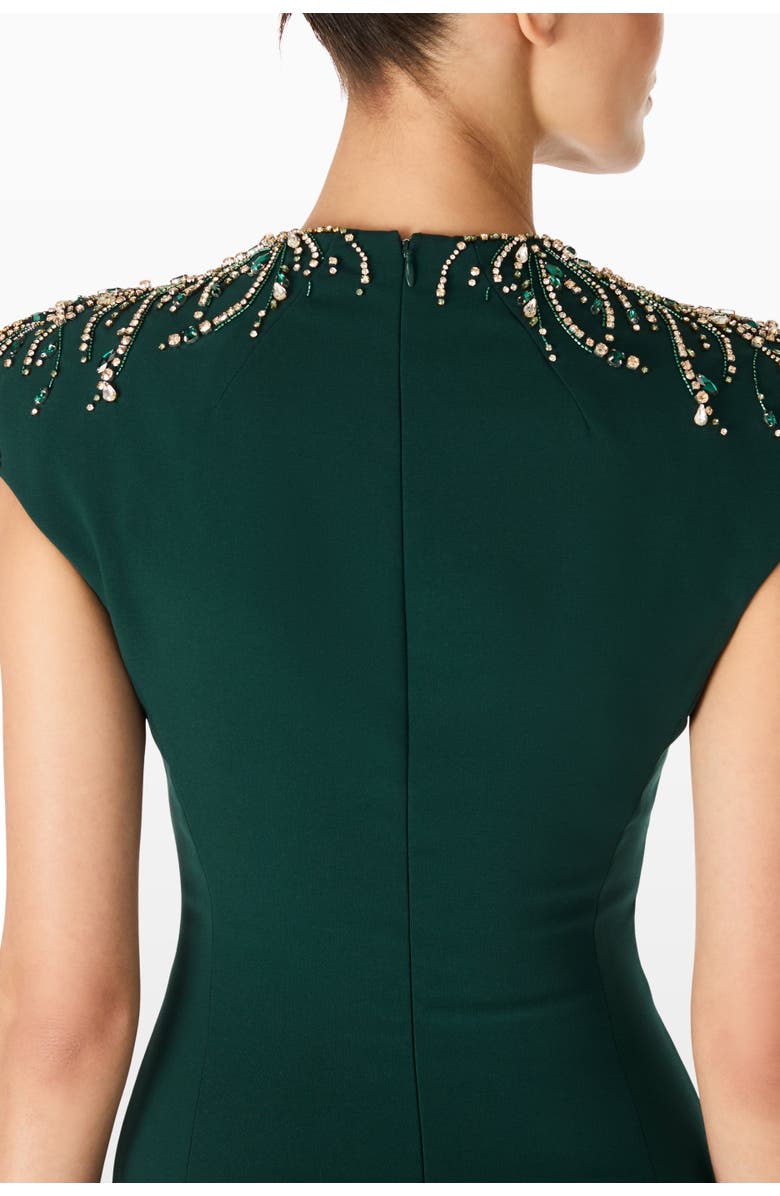 Jenny Packham Ardila Crystal-Embellished Midi Dress, Alternate, color, Green Absinthe