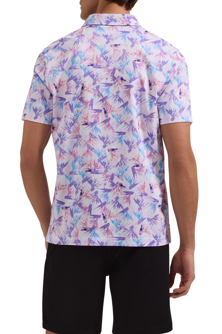 Hendrix Floral Pima Cotton Polo, Alternate, color, PINK