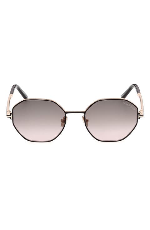 Francesca 53mm Gradient Geometric Sunglasses