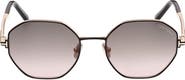 TOM FORD Francesca 53mm Gradient Geometric Sunglasses