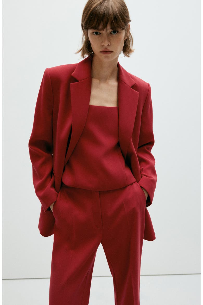 High Waist Flare Leg Pants, Alternate, color, RED