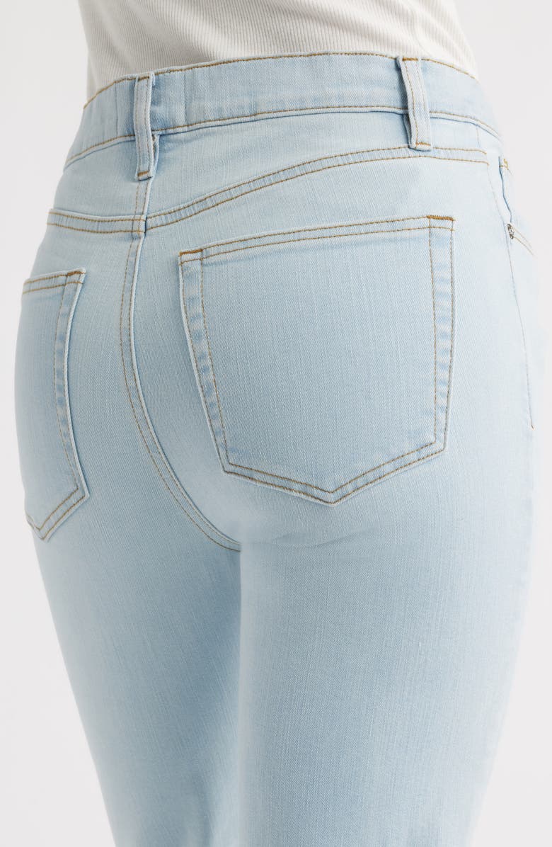 FRAME The Icon Raw Hem Flare Jeans, Alternate, color, Feather Raw After