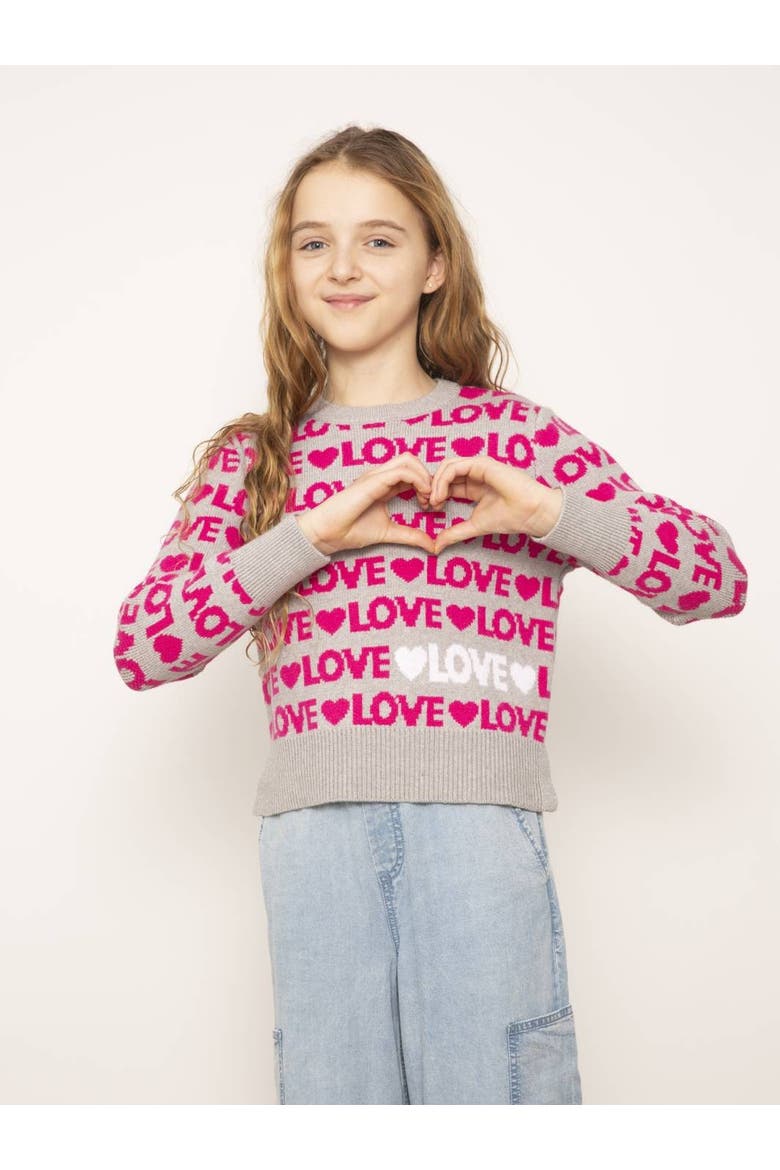 Ava All Over Love Crew, Main, color, HEATHER