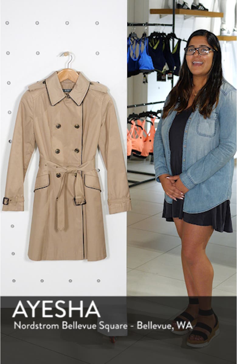 Double Breasted Short Trench Coat, sales video thumbnail