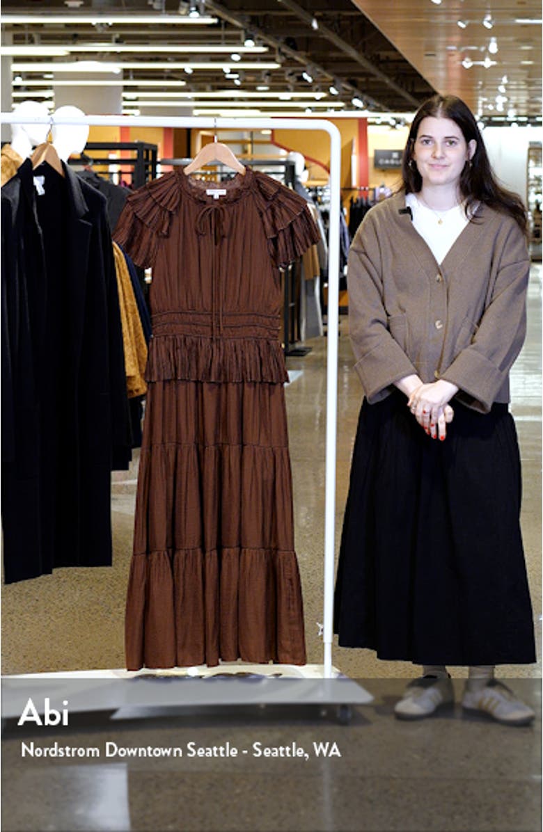 Tiered Plissé Midi Dress, sales video thumbnail