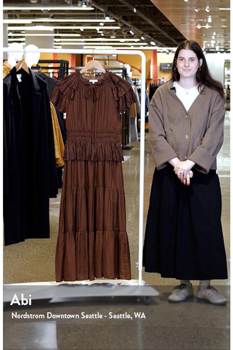Tiered Plissé Midi Dress video