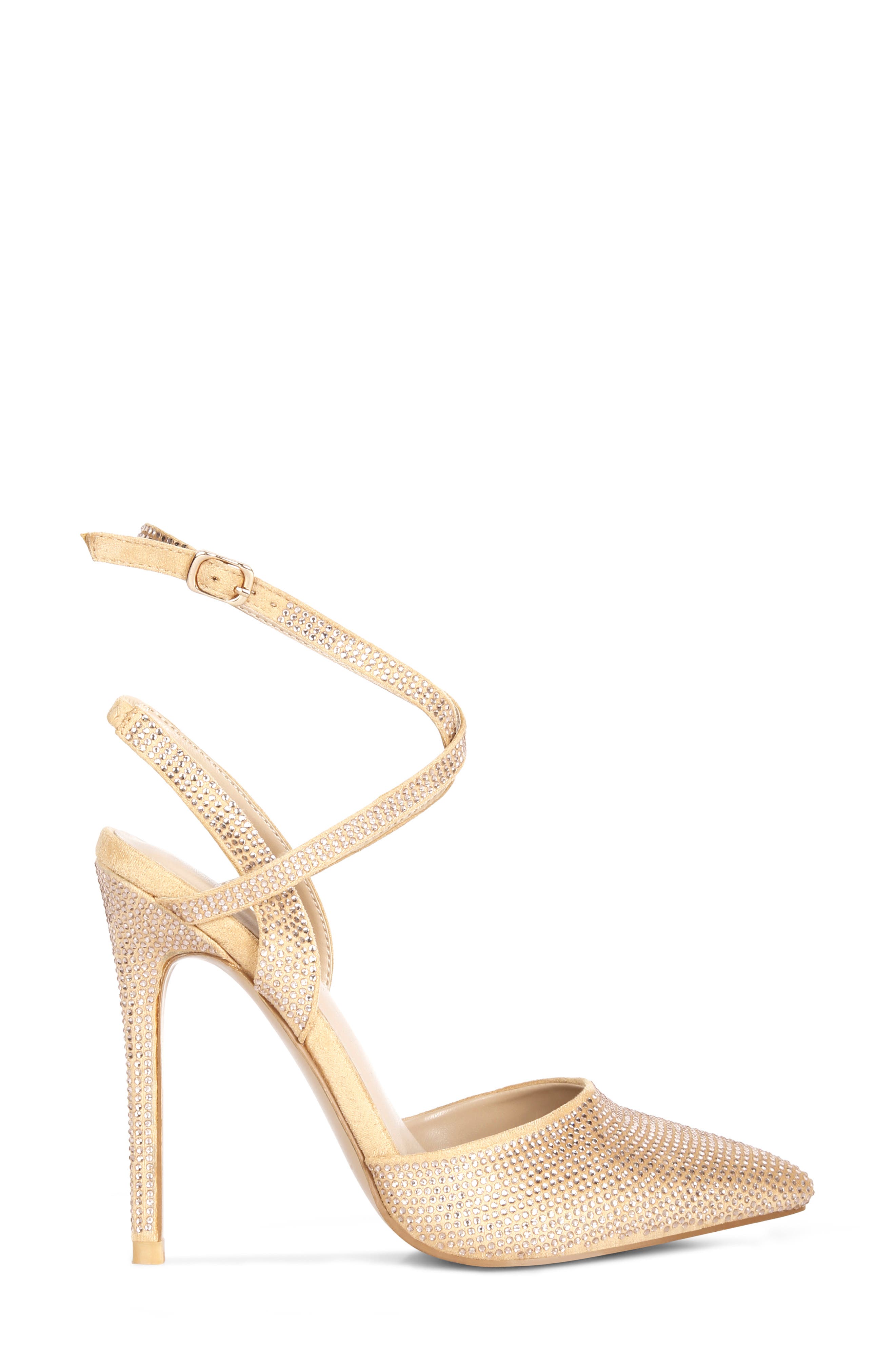 Rag & Co Charmer Rhinestone Stiletto Pump, Alternate, color, Champagne