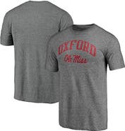 Fanatics MTO Label Men's Heather Gray Ole Miss Rebels Arched City Tri-Blend T-Shirt
