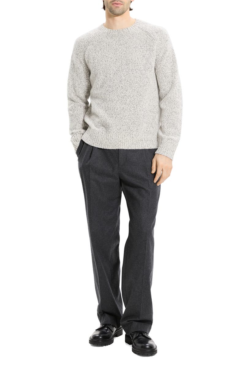 Theory Soft Twist Wool Blend Sweater, Alternate, color, Black Heather