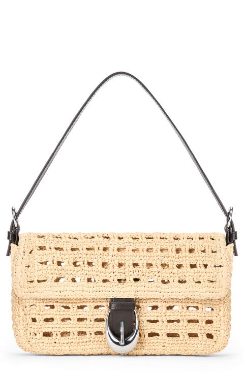 Harlow Raffia Shoulder Bag