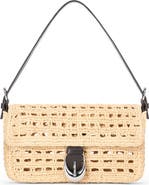 STAUD Harlow Raffia Shoulder Bag