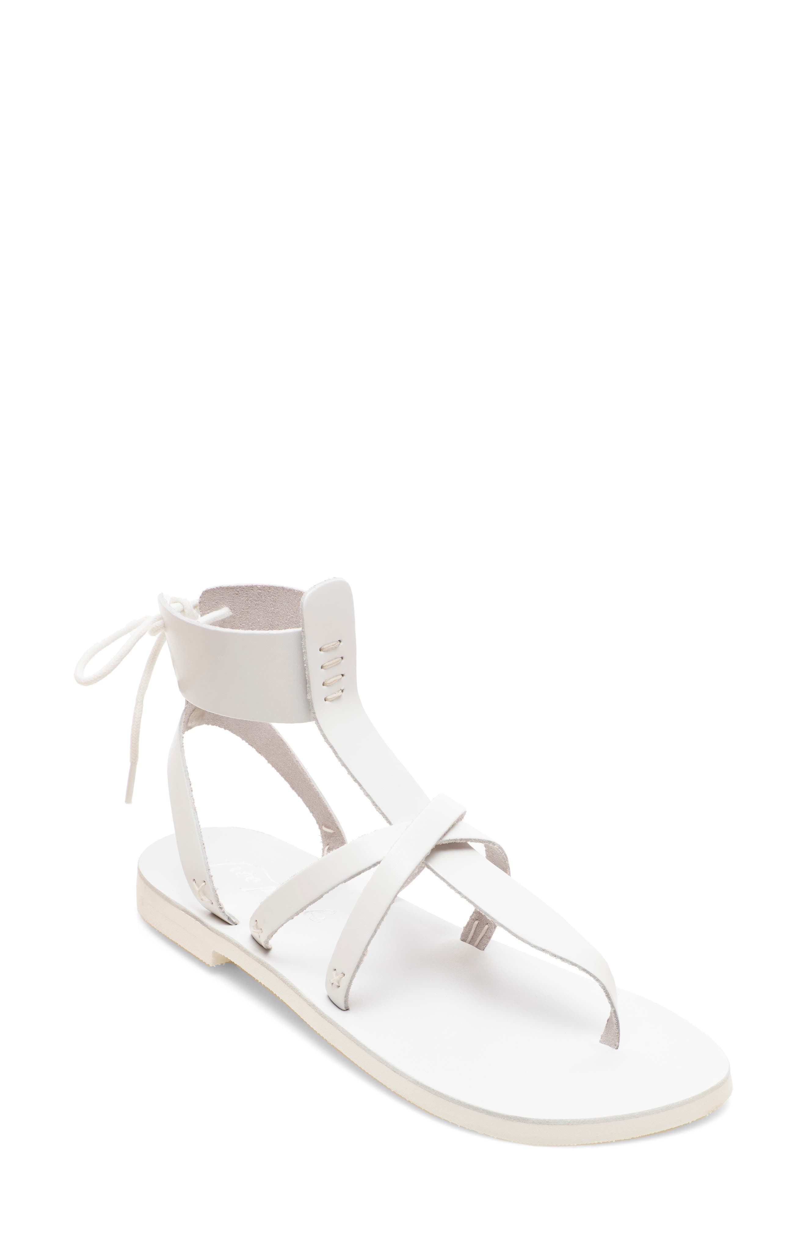 Vacation Day Sandal, Main, color, WHITE LEATHER
