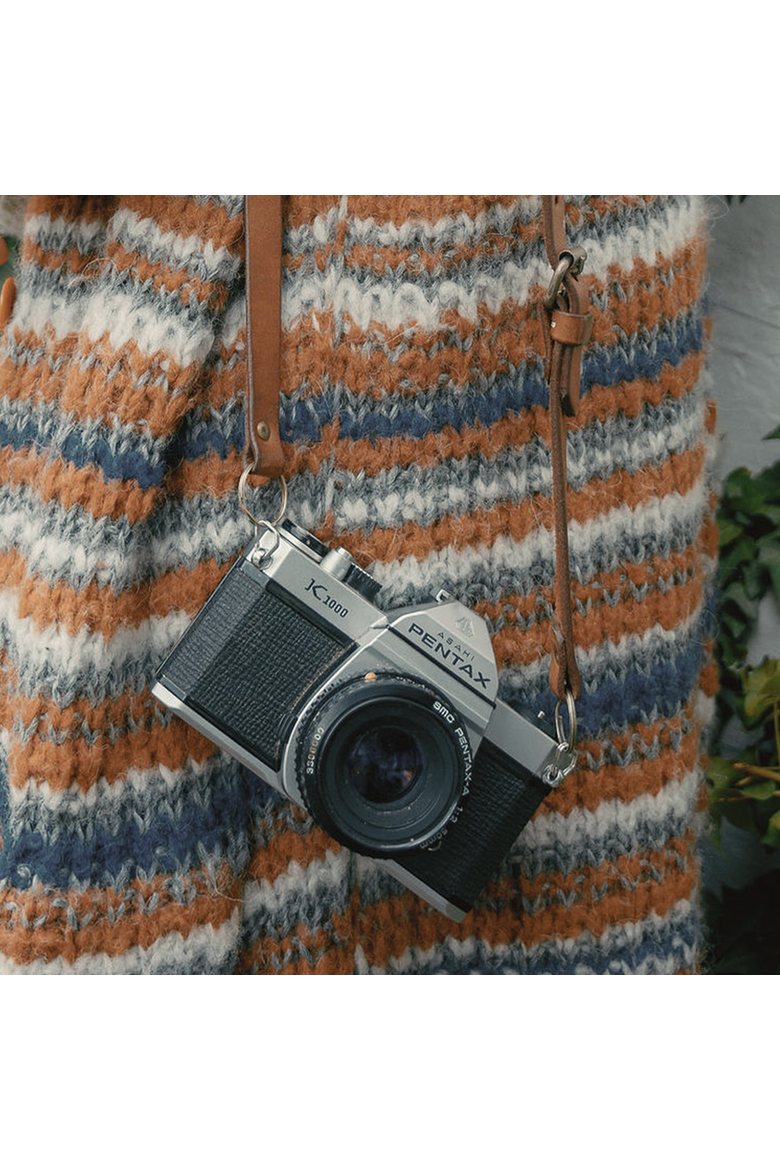 Leather Camera Strap, Alternate, color, Honey
