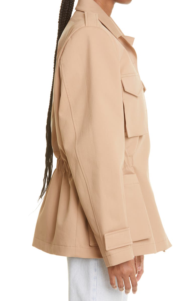 Off-White Diagonal Stripe Stretch Cotton Field Jacket, Alternate, color,