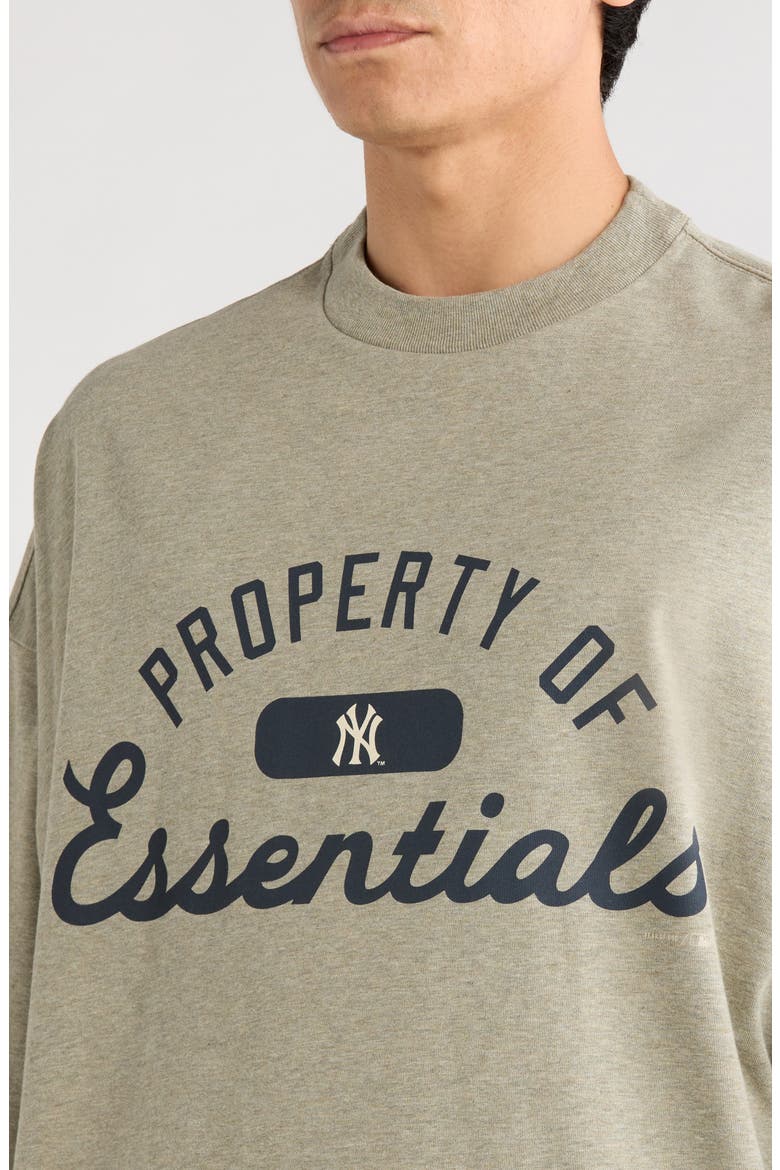 x MLB Yankees Cotton Graphic T-Shirt, Alternate, color, SEAL HEATHER