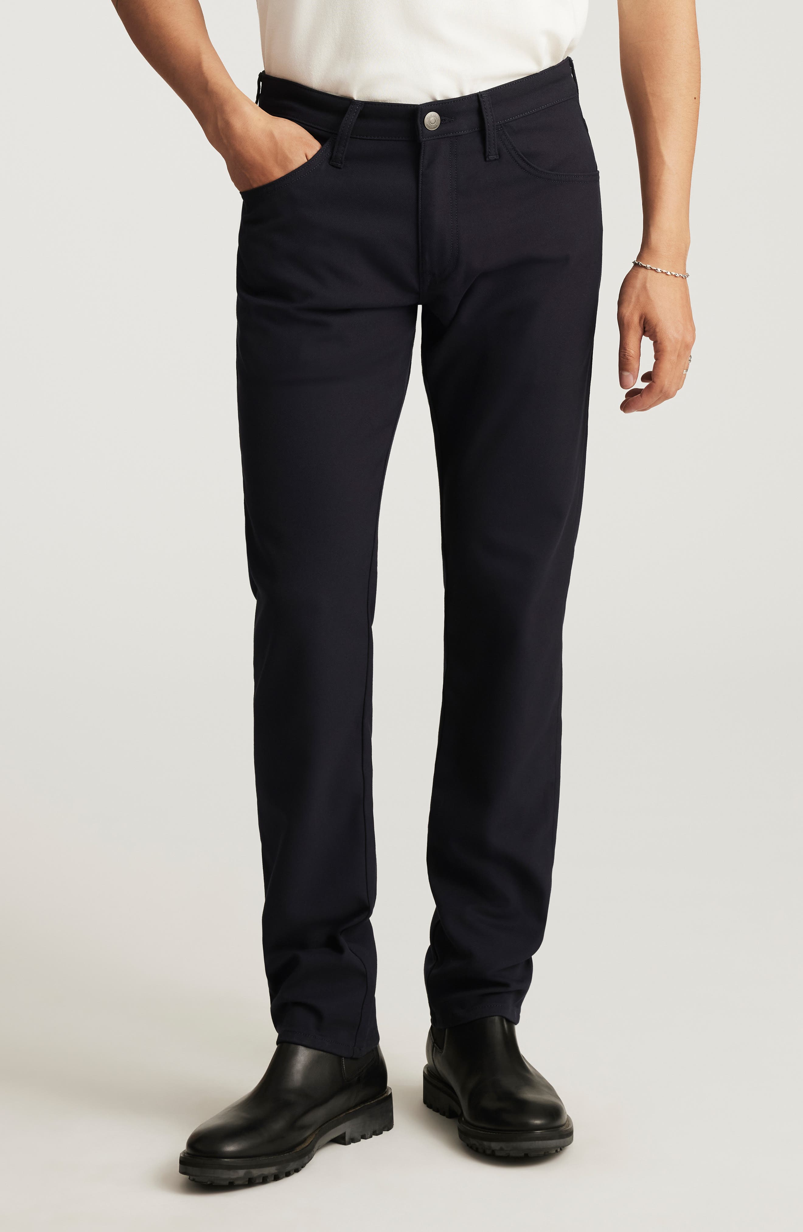 Marcus Slim Straight Leg Tweed Pants
