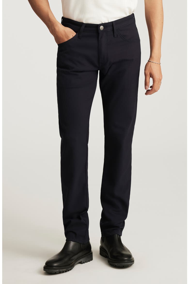 Marcus Slim Straight Leg Tweed Pants, Main, color, NAVY FEATHER TWEED