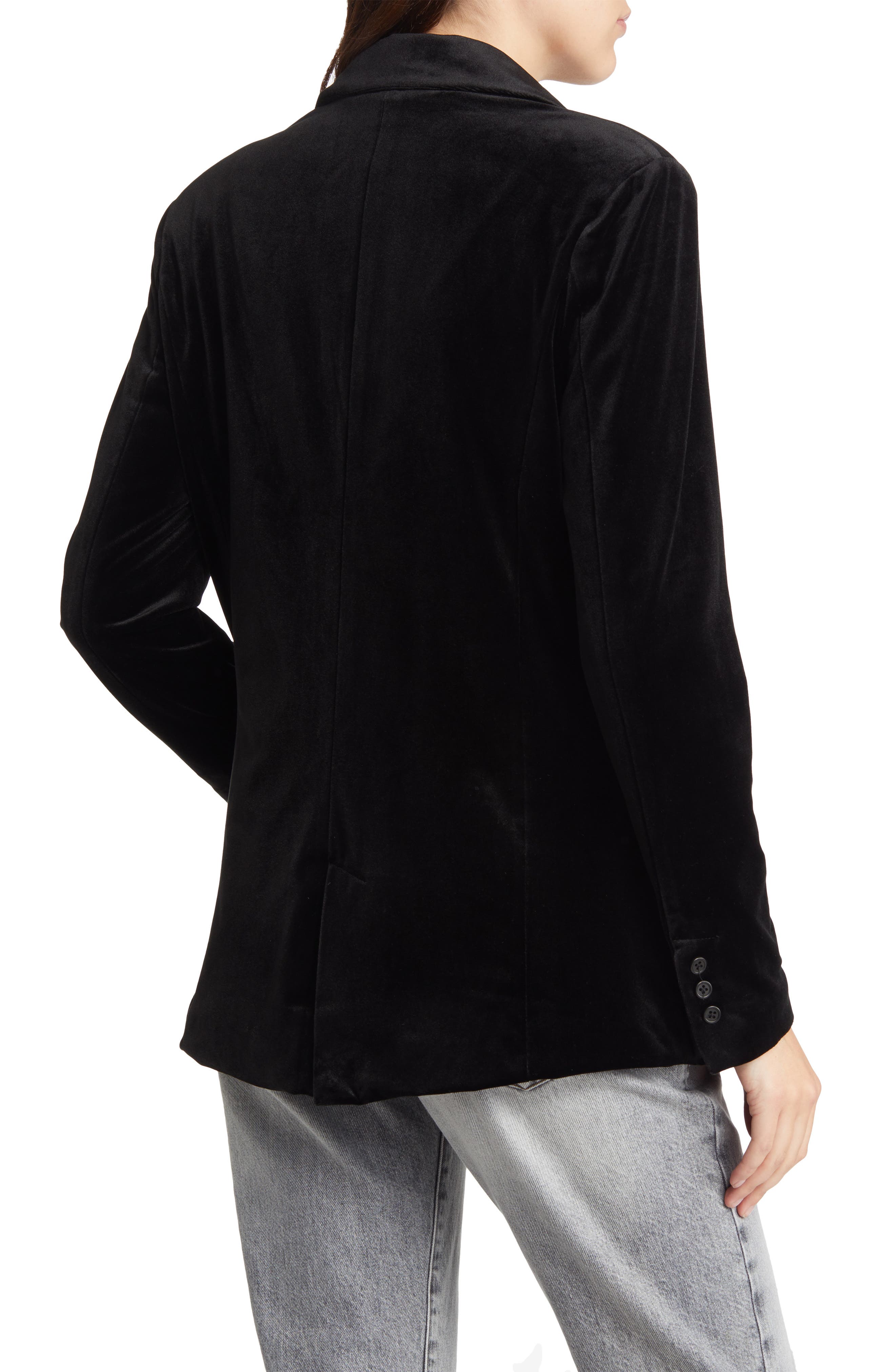 BLANKNYC Velvet One-Button Blazer (Women) | Nordstrom