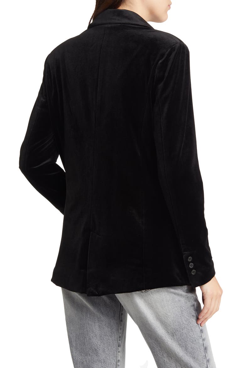 Velvet One-Button Blazer, Alternate, color, CLOSING TIME