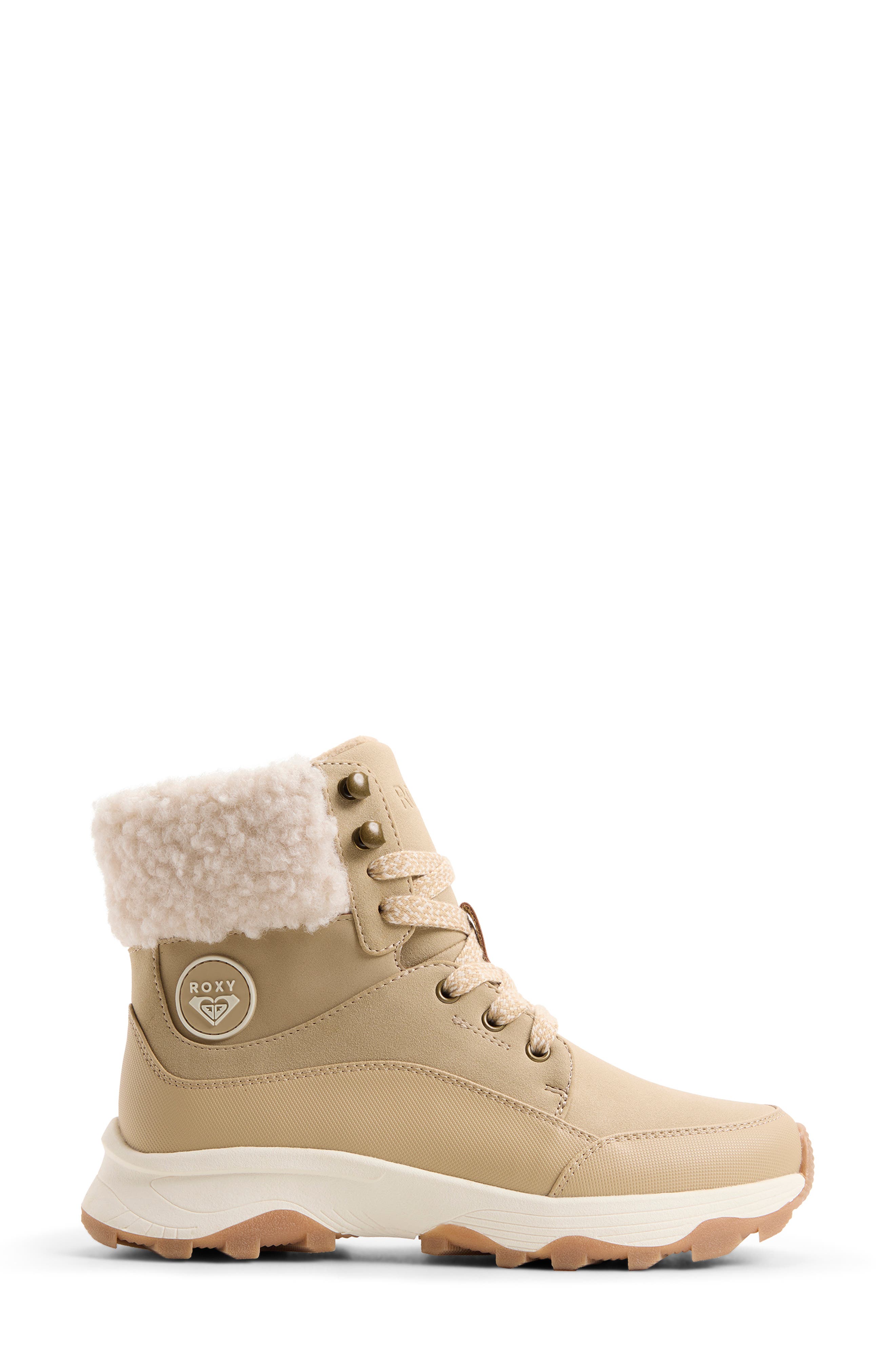 Ski Slope Faux Fur Collar Boot, Alternate, color, SAND