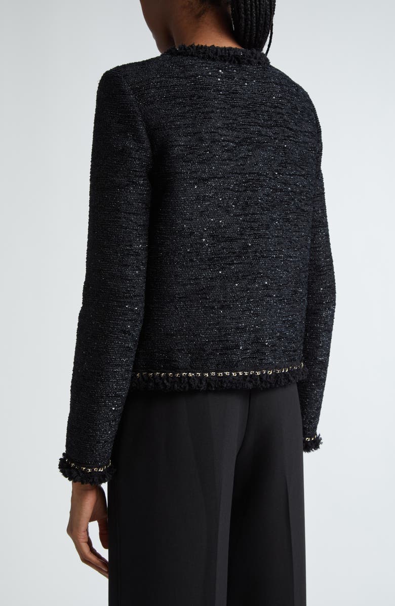 ST. JOHN Sequin Chenille Tweed Jacket, Alternate, color, 