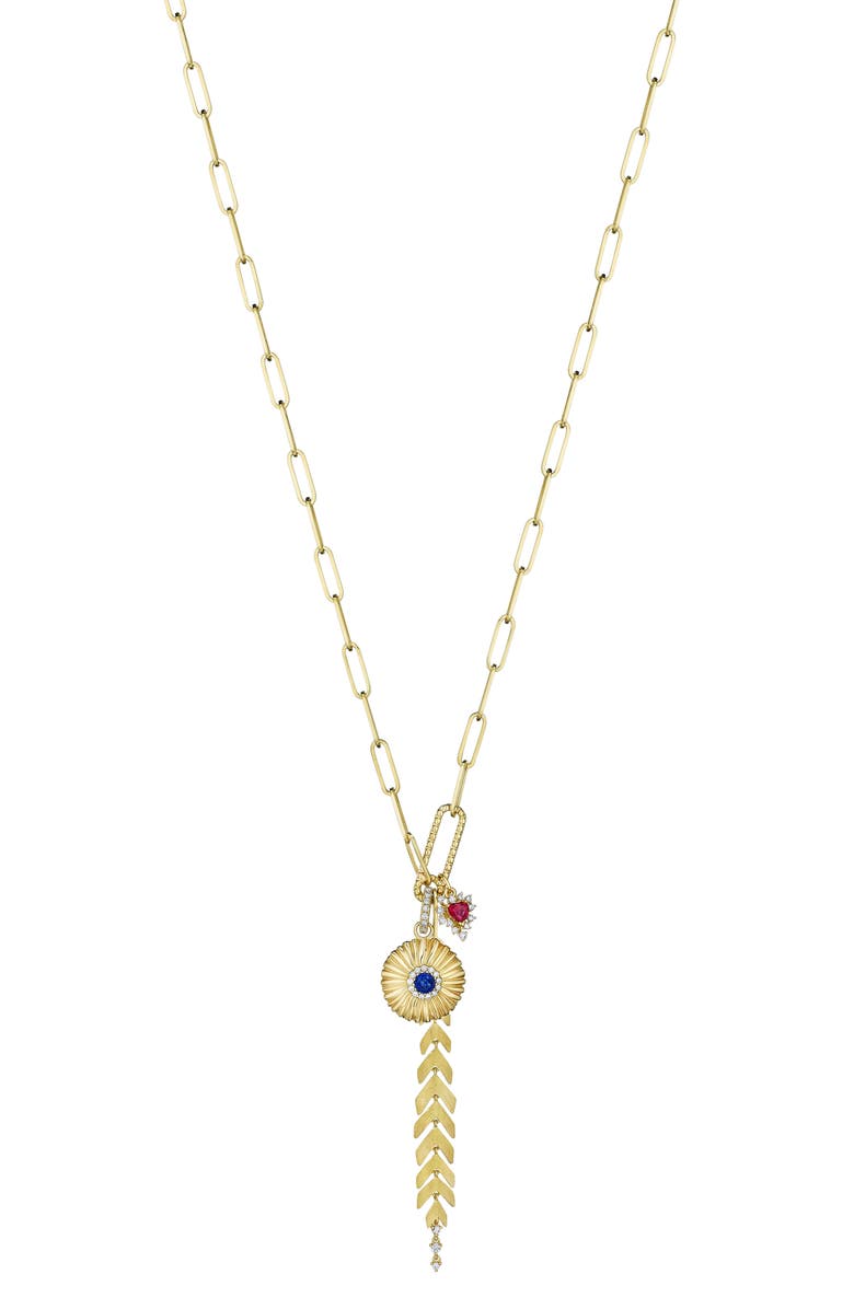 Hueb Penka 18K Gold Pendant Necklace, Main, color, Yellow Gold