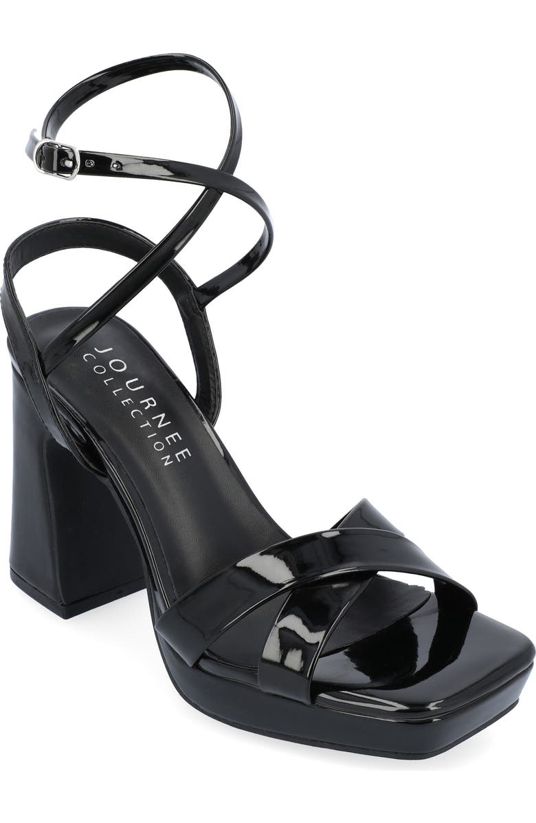 Journee Collection Zorana Strappy Platform Sandal, Main, color, Black