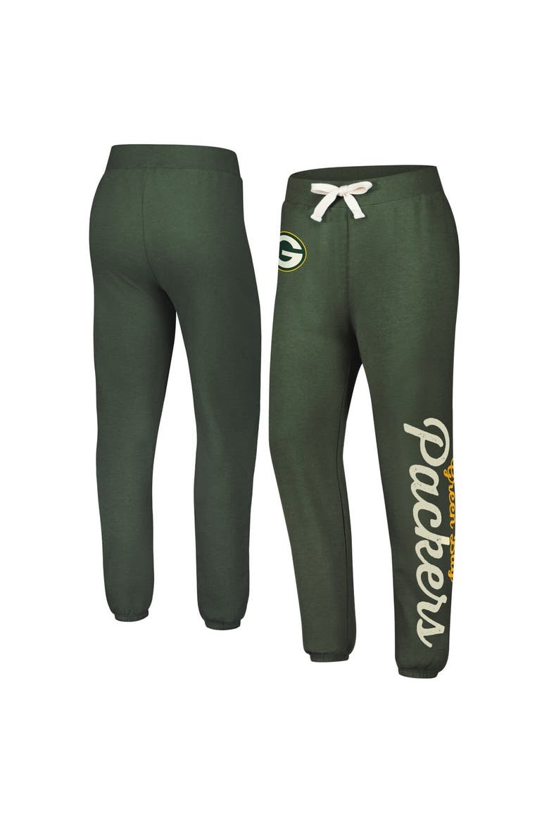 Women's G-III 4Her by Carl Banks Green Green Bay Packers Scrimmage Fleece Pants, Main, color, Green