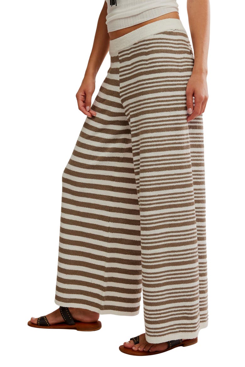 Allyson Stripe Wide Leg Pants, Alternate, color, OLIVE STONE COMBO