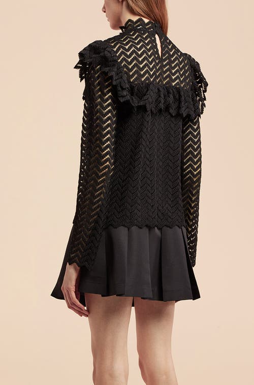 REBECCA TAYLOR REBECCA TAYLOR CHEVRON LACE TOP