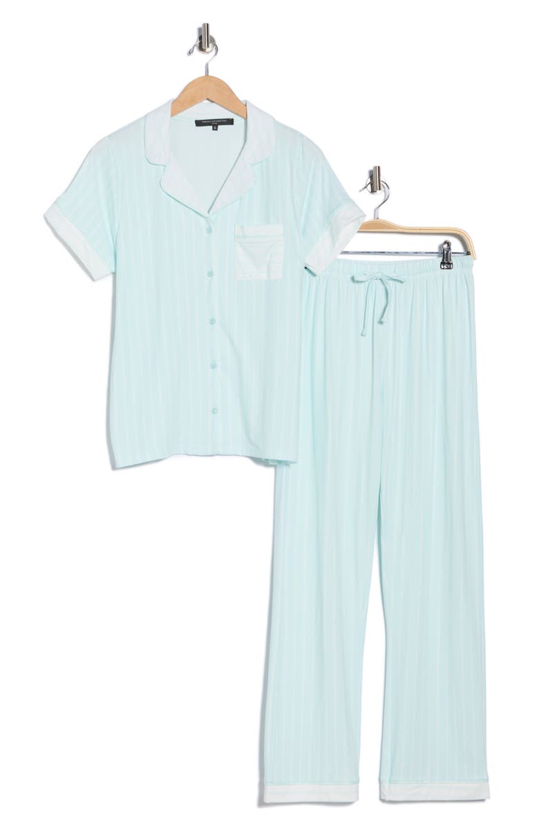 French Connection Notch Collar Pajamas, Alternate, color, Salt Water