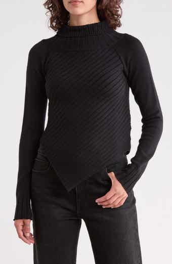 Ursula Asymmetric Hem Mock Neck Sweater