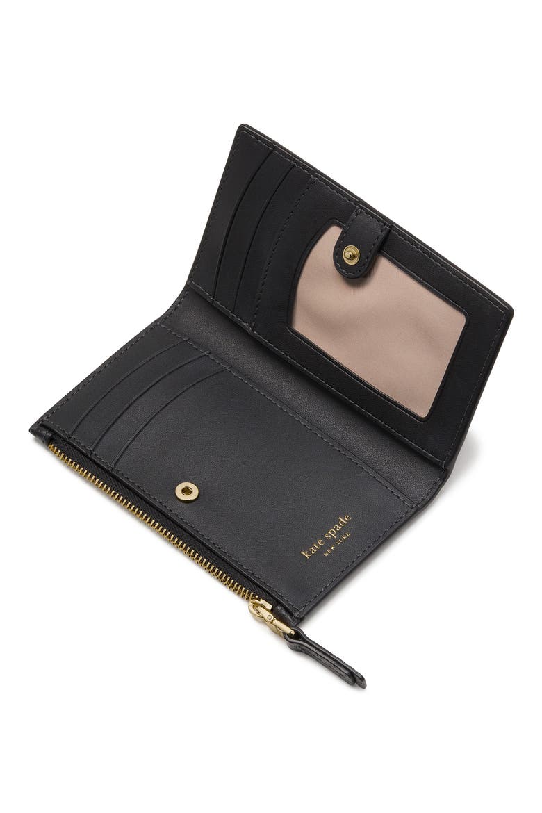 small roulette slim bifold wallet, Alternate, color, BLACK