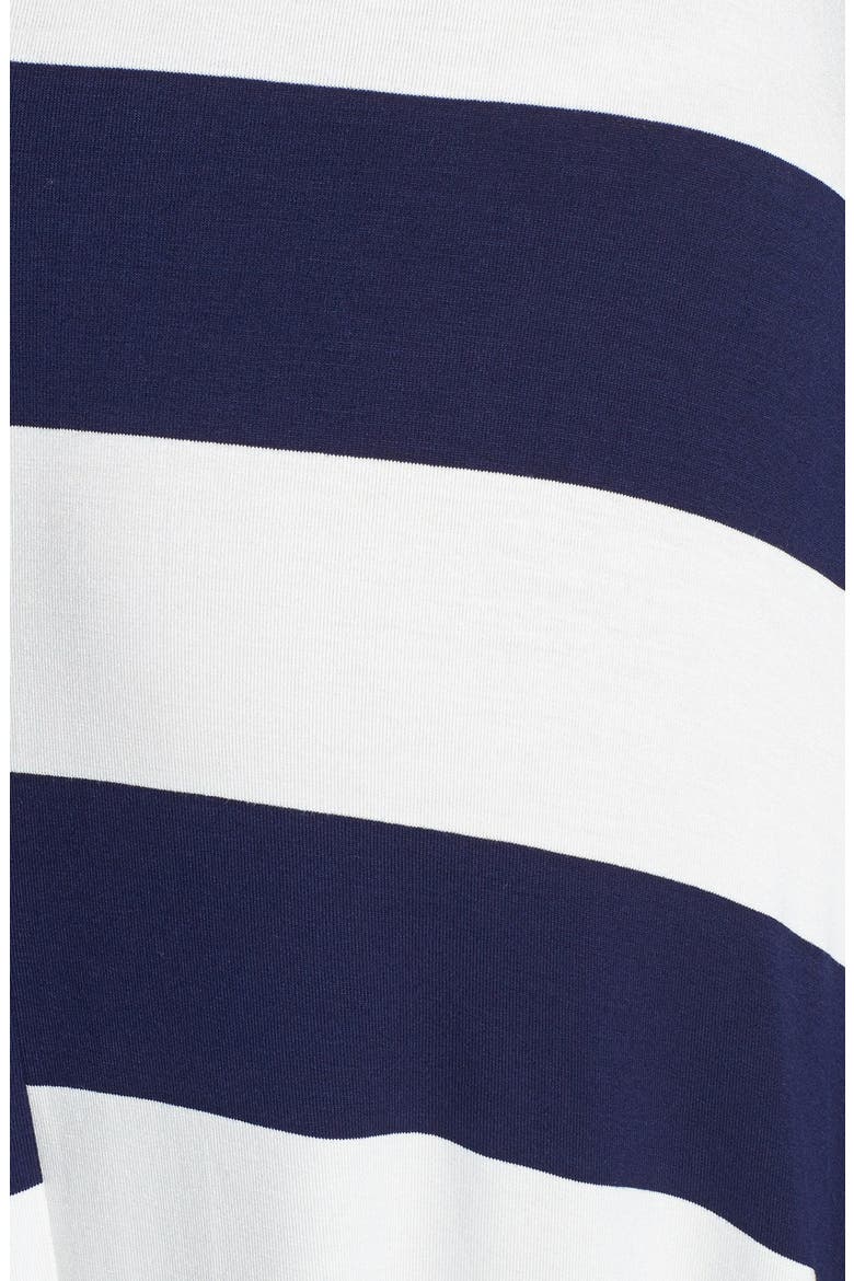 Stripe Convertible Bias Cut Cover-Up Maxi Dress, Alternate, color, NAVY/ WHITE