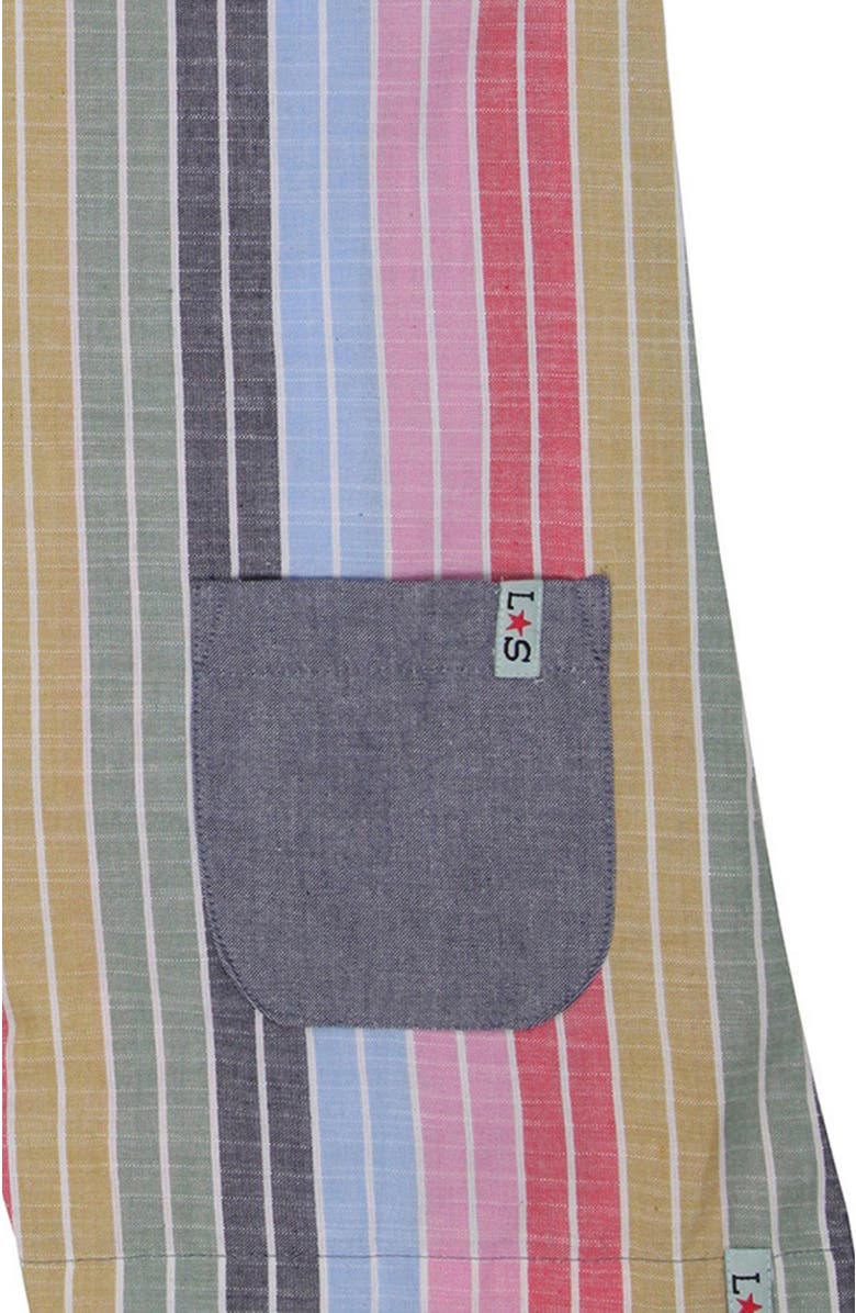 Lilly + Sid Organic Cotton Rainbow Stripe Print Jumpsuit, Alternate, color, Multi