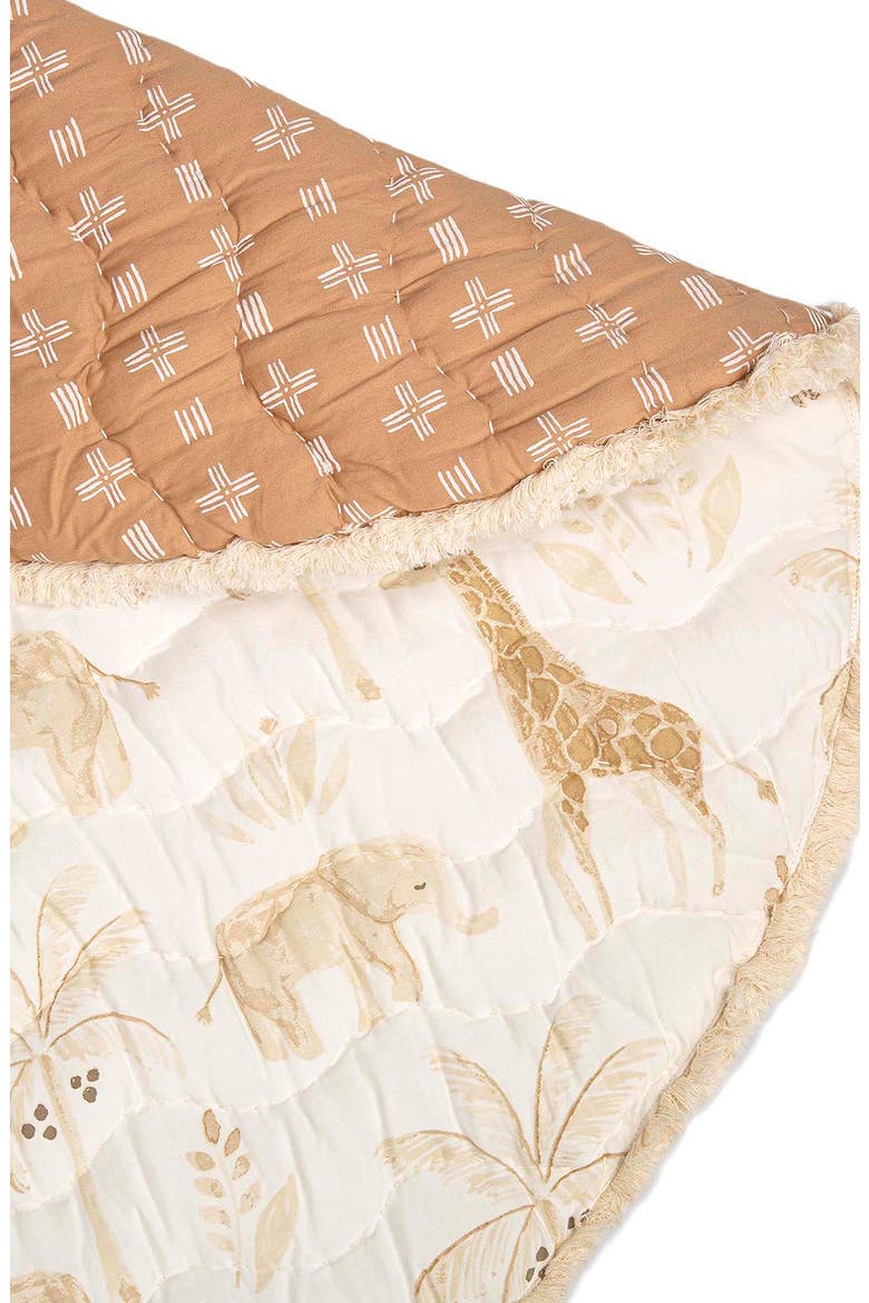 Quilted Cotton Baby Playmat, Alternate, color, COPPER/ WHITE
