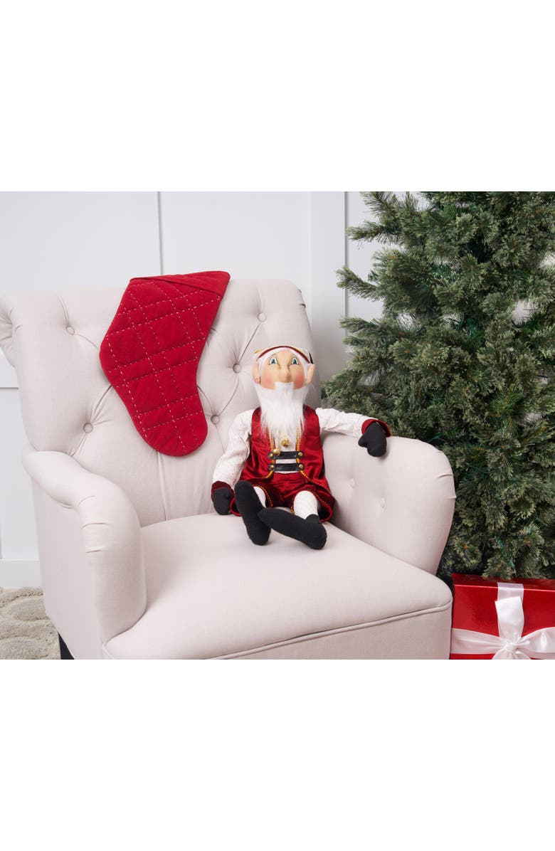 Gallerie II Singleton Santa Doll, Alternate, color, Red