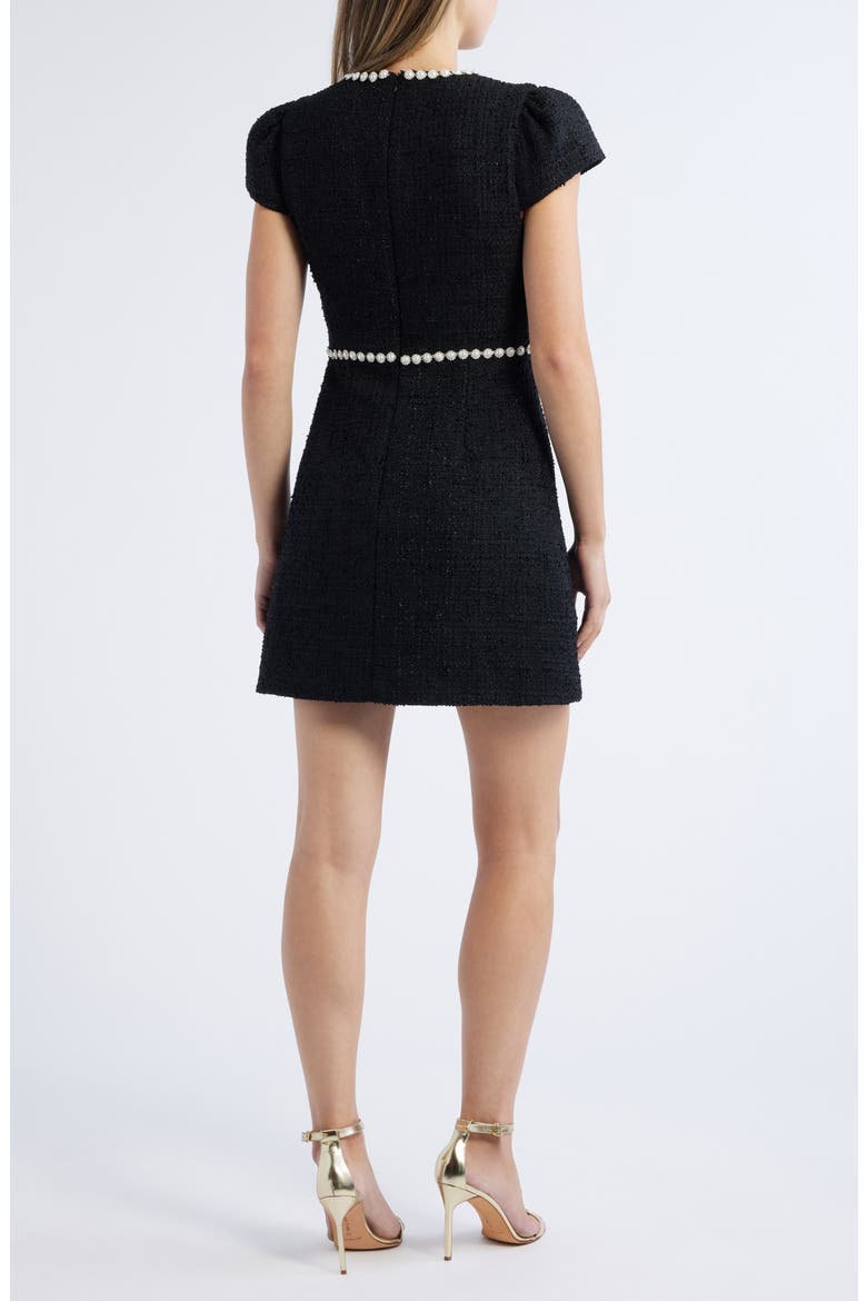 Morely Tweed Minidress, Alternate, color, BLACK