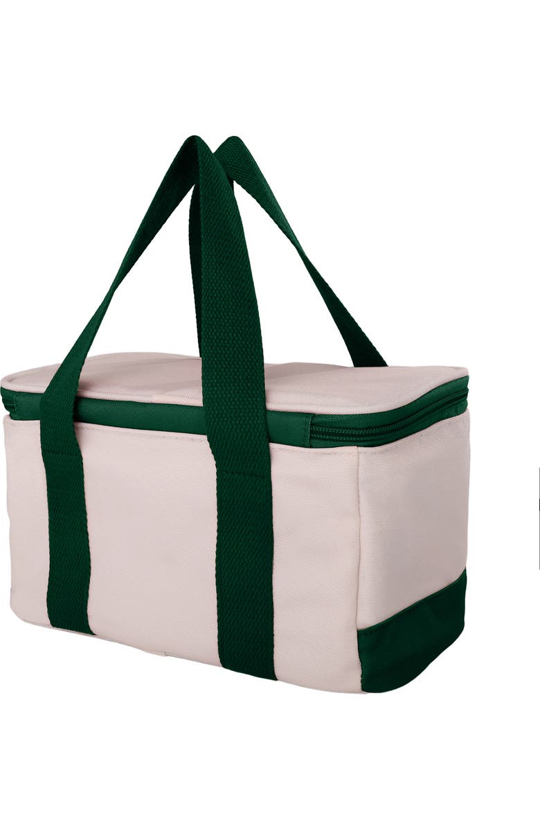 Lands' End Rectangular Small Cooler Bag Insulated 1.5 Gal, Canvas Soft Cooler with Tote Handles and Zip Closure, Alternate, color, Kelly Green