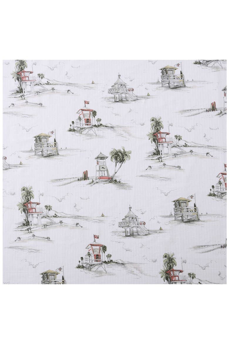 Beach Club Comforter Set, Alternate, color, GREY/ CORAL RED
