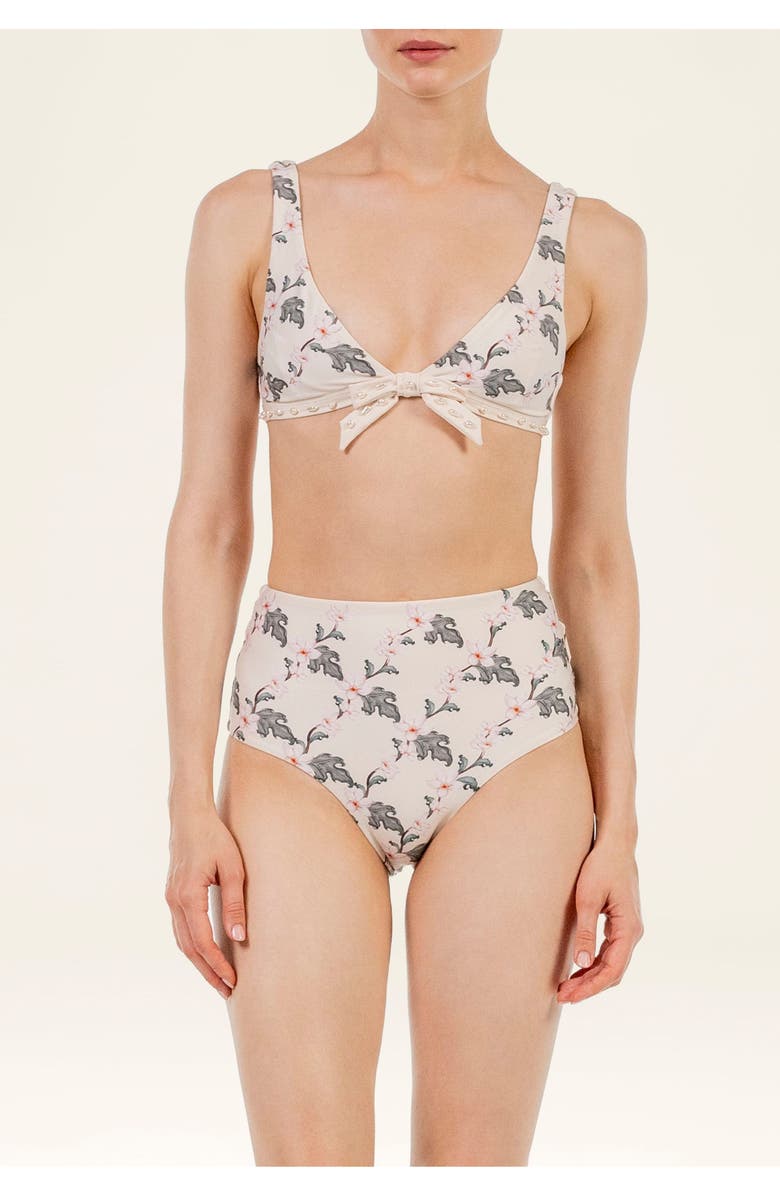 Agua by Agua Bendita Huerta Anhelo Bikini Top, Alternate, color, Multicolor