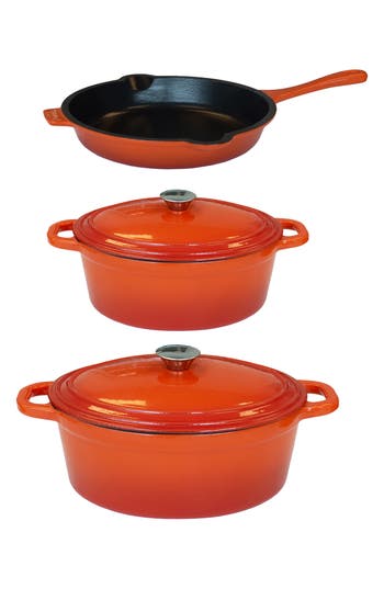 BergHOFF Neo 5-Piece Cast Iron Cookware Set in Orange at Nordstrom Rack